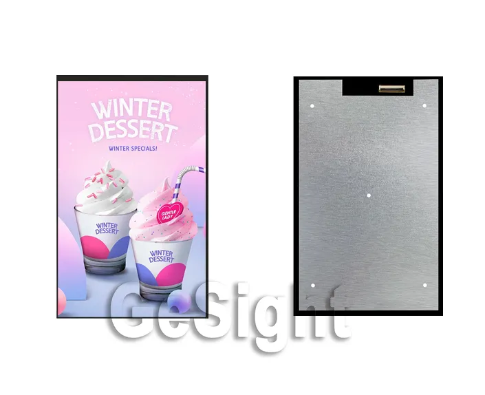 GL10PHDM800 10.1-inch 800x1280 MIPI TFT LCD showing front display and back metal plate view