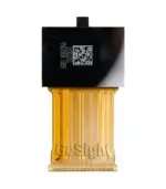 Back view of a 0.71-inch AMOLED microdisplay showing a label and QR code.