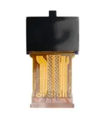 Front view of a 0.71-inch AMOLED microdisplay with FPC tail.