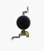 Front view of a 1.43-inch round 466×466 AMOLED display module with on-cell touch and FPC.