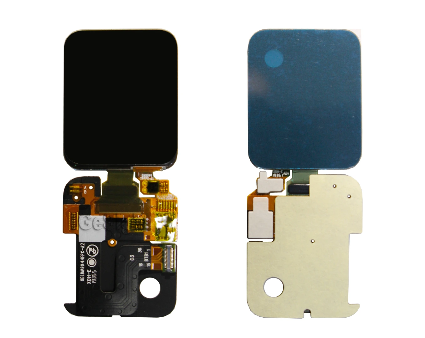 AMOLED module, front and back, flex PCB