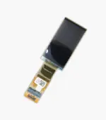 1.5-inch flexible AMOLED display module, front view with FPC tail on white background.