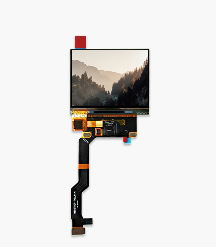 2.69-inch 800×600 AMOLED display module showing image, flex cable attached