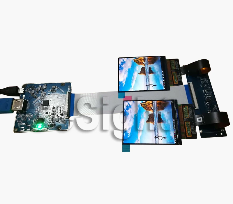 dual AMOLED display test setup controller board