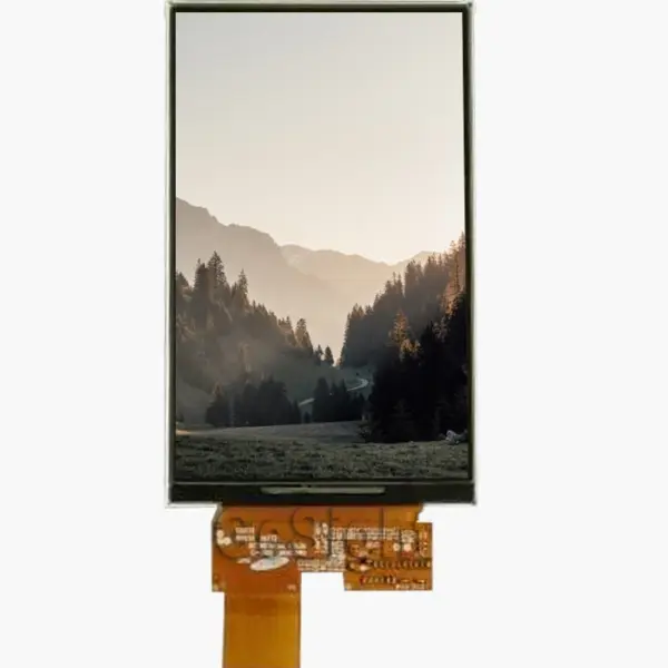 3.7-inch 480×800 AMOLED display module front view with scenic image