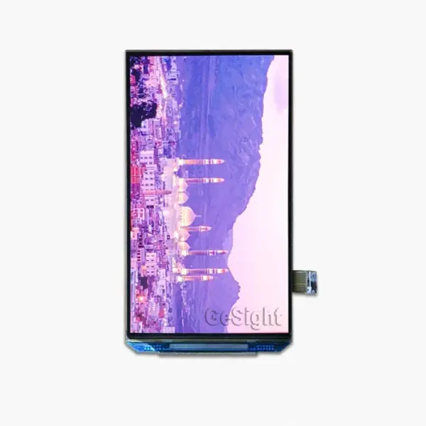 4.3-inch AMOLED display showing demo image