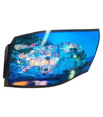 5.99-inch AMOLED flexible display bending demo with vivid image