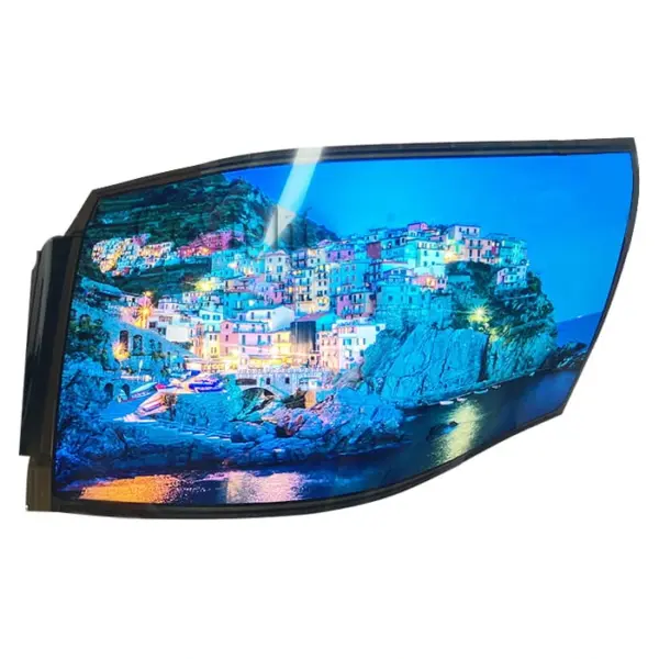 5.99-inch AMOLED flexible display bending demo with vivid image