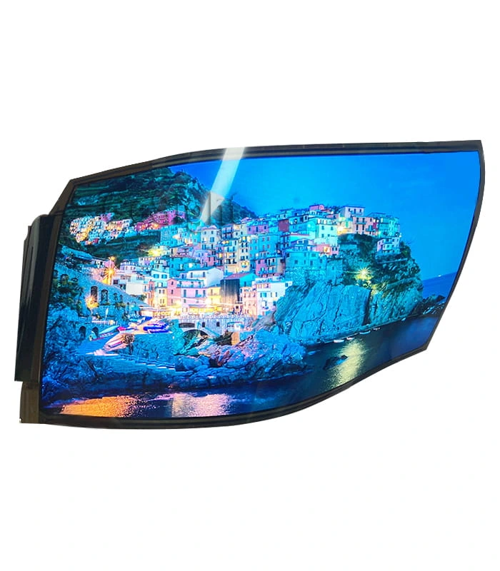 5.99-inch AMOLED flexible display bending demo with vivid image