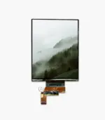 AMOLED touch display panel, FPC flex cable, front view, slim module