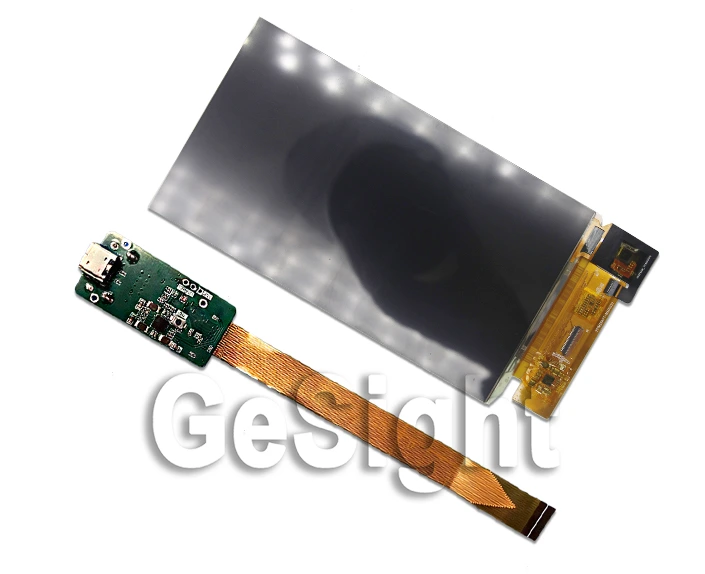 AMOLED display module with controller board, flex connection