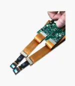 Dual Micro OLED setup with two 0.39-inch FHD modules connected to a controller board.