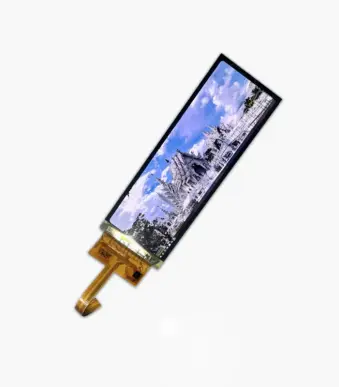 Gesight flexible AMOLED display-on photo showing image output on the ultra-wide screen