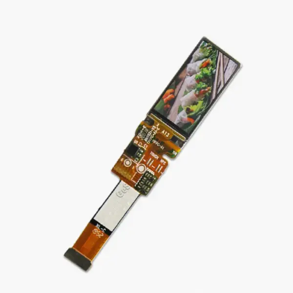 TR095A120SPC 0.95-inch LTPS AMOLED display module, 120×240 resolution, SPI interface (front view).